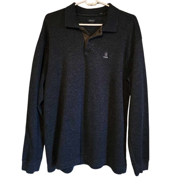 EUC Izod Sweater weight Long Sleeve Polo - Picture 1 of 4